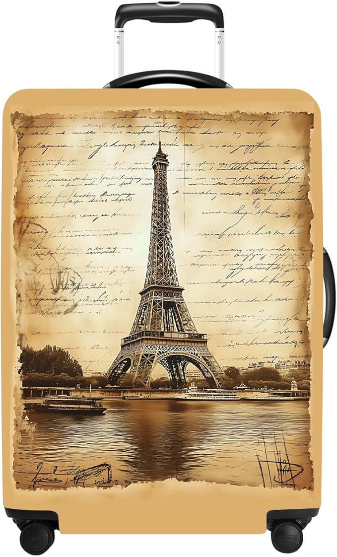 Luggage Cover Washable Suitcase Protector Anti-scratch Suitcase cover Fits 20-34 Inch Luggage (Tower-3, XL(32-34inch suitcase))