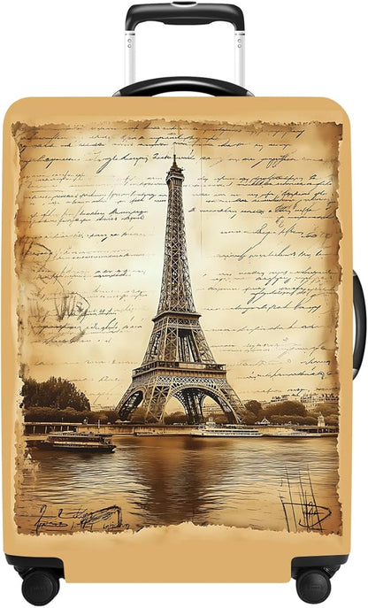 Luggage Cover Washable Suitcase Protector Anti-scratch Suitcase cover Fits 20-34 Inch Luggage (Tower-3, XL(32-34inch suitcase))