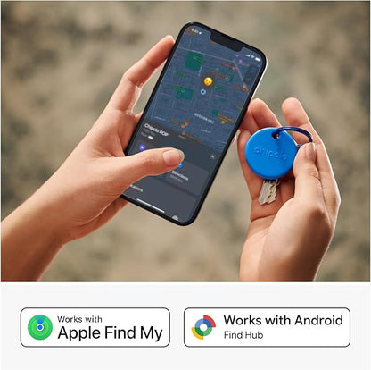 Chipolo POP Tracker Tag - Colorful, Compatible, Loud Bluetooth Tracker with Call Your Phone & Out of Range Alert, Works with Apple Find My or Google's Find My Device - 4 Pack (Color Mix)