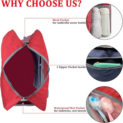 For Spirit Airlines Personal Item Bag 18x14x8 with Wet Pocket Foldable Travel Duffel Bag Underseat Carry on for Men & Women