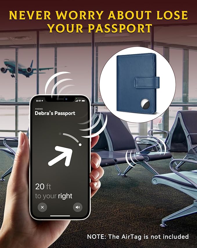 Passport Holder Wallet Cover Case for Women and Men,RFID Blocking,Passport Case,Travel Accessories (Navy Blue)