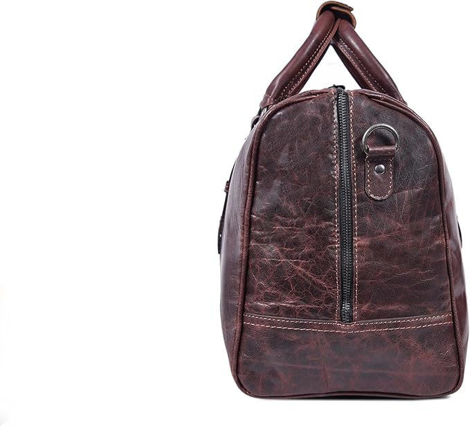 Leather Duffel Bag for Men & Women Travel, Weekend, Overnight, Gym Bag
