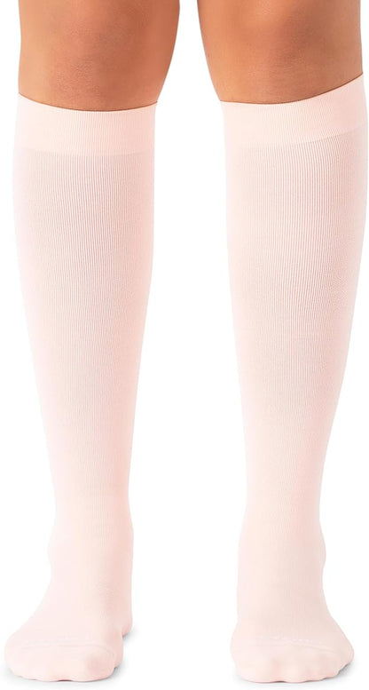 Comrad Nylon Knee High Socks - 15-20mmHg Graduated Compression Socks - Soft & Breathable Support Unisex Socks