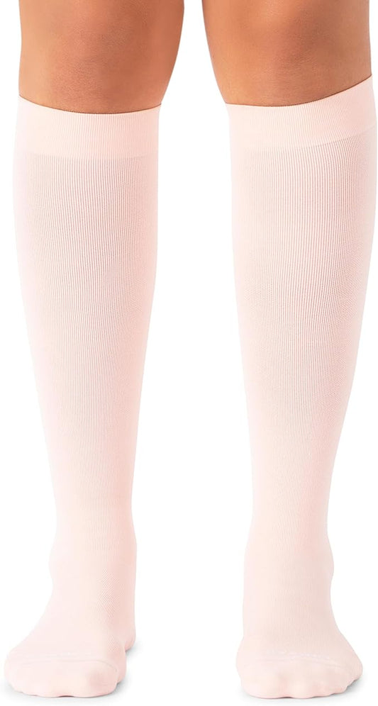 Comrad Nylon Knee High Socks - 15-20mmHg Graduated Compression Socks - Soft & Breathable Support Unisex Socks