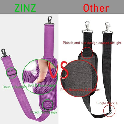 ZINZ 77 Inch Shoulder Strap Univesal Bag Strap with Fixed Pad Ultra Thick Plus Long & Breathable Cushion, Replacement Strap for Bags,Purple