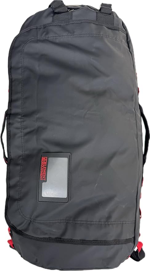Element Equipment Trailhead Duffel Bag Shoulder Straps Waterproof Black/Red Large