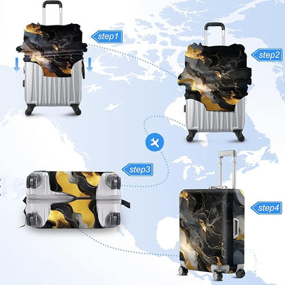 ANNA QUEEN Travel Luggage Cover Suitcase Protector Suitcase Cover Anti-Scratch,Stretchable Bag Cover Washable Durable Polyester