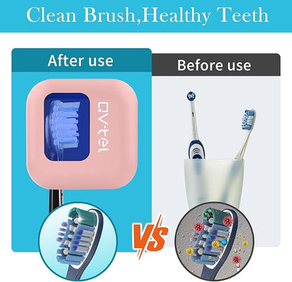 Wall Mounted Toothbrush Holder & Toothbrush Cleaner, Toothbrush Case - Manual/Electric Toothbrush Cover for Any Toothbrush Head - Rechargeable Toothbrush Travel Case with Cover, Clean for Home, Travel