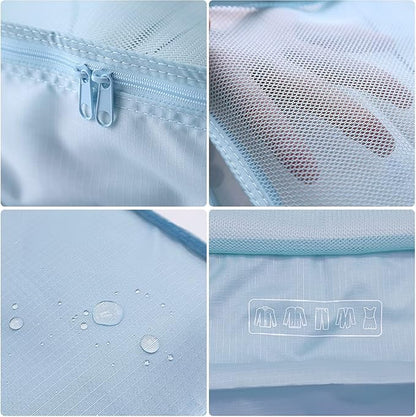 Packing cubes for Travel CALACH Luggage Organizer Bags 6 Set Packing Cubes for Suitcases Travel Essentials for Carry on Mesh Suitcase Organizer with Shoe Bag (blue)