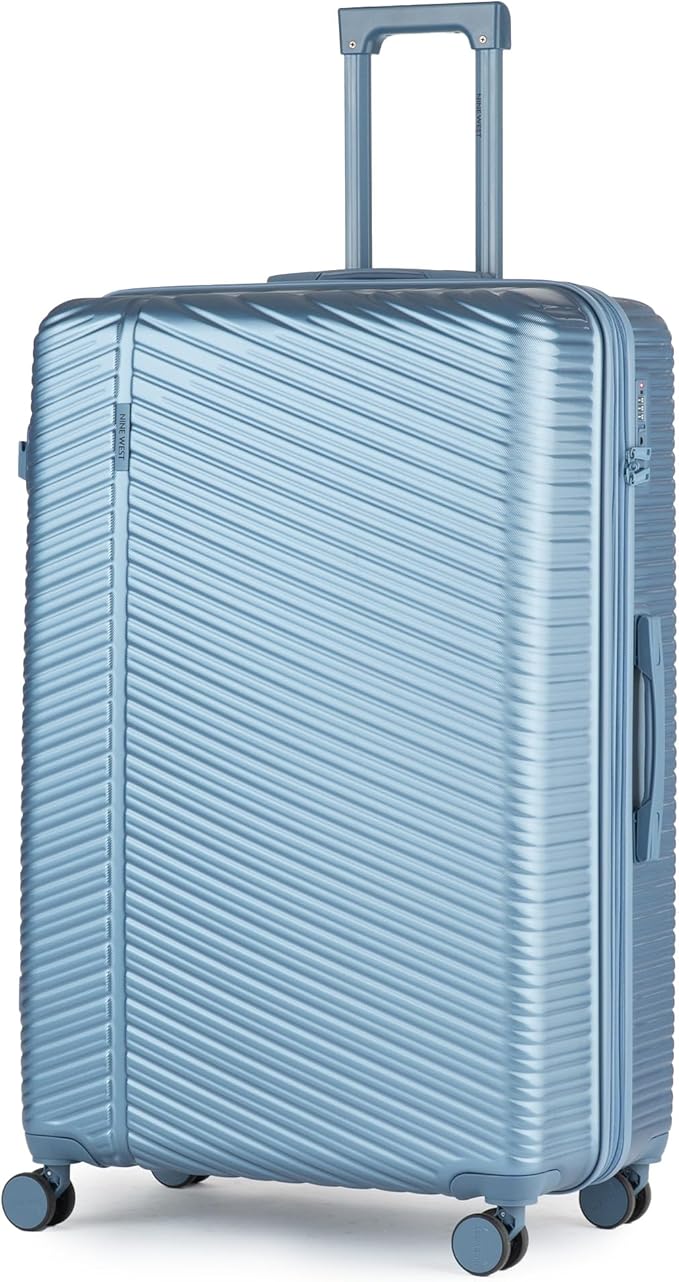 Nine West Zion 32 Inch Expandable Luggage for Extended Trips & Cruises, Large Hardshell Suitcase with 360° Spinner Wheels, Lightweight Rolling Travel Case Lapis