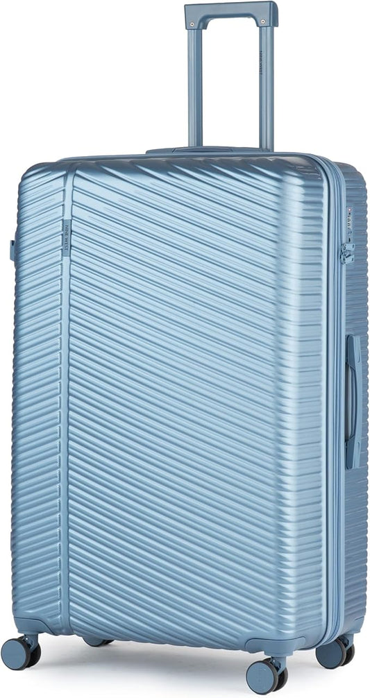 Nine West Zion 32 Inch Expandable Luggage for Extended Trips & Cruises, Large Hardshell Suitcase with 360° Spinner Wheels, Lightweight Rolling Travel Case Lapis