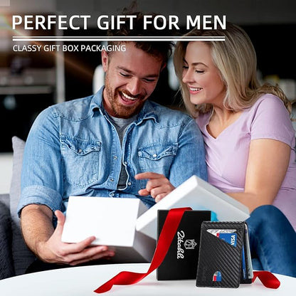 Zitahli Wallet for Men Slim 11 Credit Card Holder RFID Blocking Small Men's Wallet Bifold Minimalist Front Pocket With Mens Gifts Box