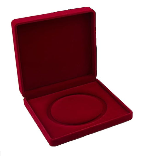 Jewelry Set Velvet Box Necklace Earring Ring Necklace Bracelet Gift Display Case Wedding Jewelry Storage Holder (Red for Pearl Necklace)