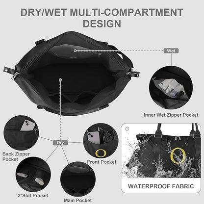 Personalized Initial Gym Dance Bag, Travel Duffel Bag for Teen Girls, Carry On Bag Overnight Weekender Bag with Trolley Sleeve, Birthday Gifts for Women Mom Daughter Graduation Gift(Letter O, Black)