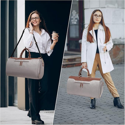 Modoker Carry on Garment Bags for Travel, Convertible Garment Duffel Bag with Shoulder Strap for Men Women- 2 in 1 Hanging Suitcase Suit Travel Bags