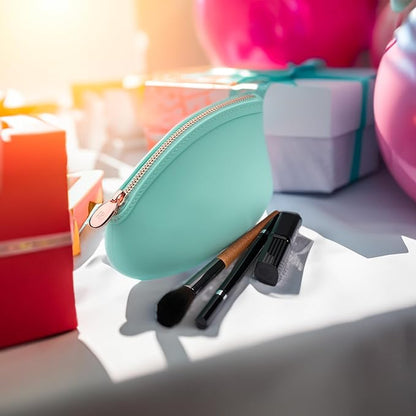 Small Makeup Bag by Pudinbag | The Premium Silicone Purse Bag | Vegan Hygenic Eco-friendly | Water and Heat Resistant