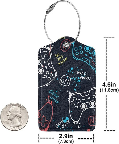 Joysticks Gamepad Game Luggage Cover Washable Suitcase Protector, Gamer Luggage Tag Travel Birthday Gifts For Men Women (L 26-28 Inch Luggage)