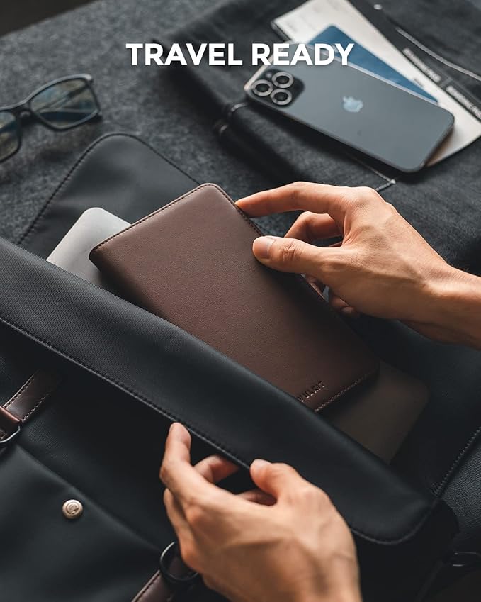 VULKIT Passport Holder Wallet RFID Blocking Travel Wallet for Men & Women