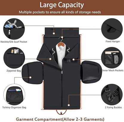 Garment Duffel Bag for Travel - ITIEZY Convertible Carry on Garment Duffel Travel Bag for Women Men Large Weekender Bag with Shoes Pouch 2 in 1 Hanging Suit Travel Duffel Bag 3pcs Set