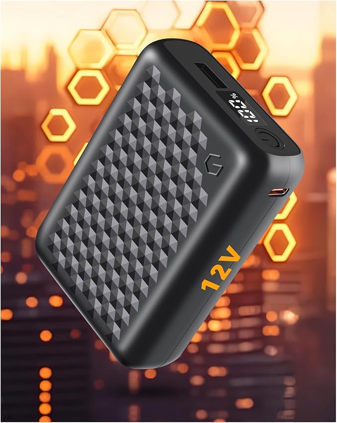 Wulcea 12v 18400mAh Power Bank High Capacity Type-C Input，USB Type-C DC Output Fast Charge for Graphene Heated Jacket Heated Vest Long Lasting Portable Charger Digital Display for Genovega VERGOO