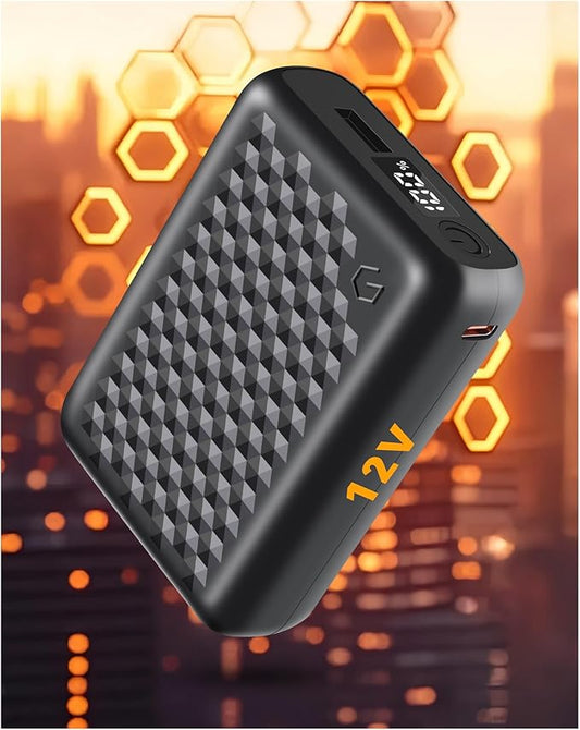 Wulcea 12v 18400mAh Power Bank High Capacity Type-C Input，USB Type-C DC Output Fast Charge for Graphene Heated Jacket Heated Vest Long Lasting Portable Charger Digital Display for Genovega VERGOO