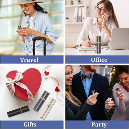 5ml Perfume Spray Bottle, AG00WH Leather Refillable Dispenser Bottom Fill Fragrance Scent Container, Portable and Leak-proof Suitable for Traveling & Outgoing (White 5ml)