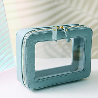 SANHECUN Toiletry bag waterproof cosmetic organizer with handle lagre opening for travelling