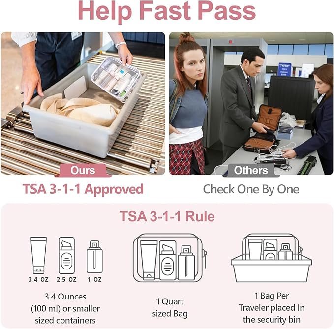 DUSLANG 17 Inch Laptop Backpack for Travel Water Resistant College Backpack for Women Laptop Bag with USB Charging Port and Clear Toiletry Bag Work Backpack,Pink A