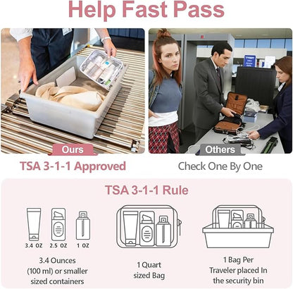 DUSLANG 17 Inch Laptop Backpack for Travel Water Resistant College Backpack for Women Laptop Bag with USB Charging Port and Clear Toiletry Bag Work Backpack,Pink A