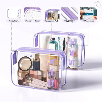 Veken 11 Set Compression Packing Cubes for Travel Essentials,Compressible Expandable Large Luggage Suitcase Organizer Bags for Clothing,Durable Space Saver Storage Bags(Light Purple)