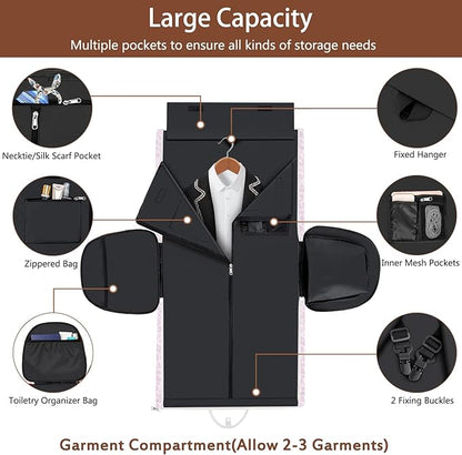 Garment Duffel Bag for Travel - ITIEZY Convertible Carry on Garment Duffel Travel Bag for Women Men Large Weekender Bag with Shoes Pouch 2 in 1 Hanging Suit Travel Duffel Bag 3pcs Set