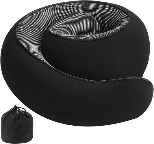 Ulaek®Travel Pillows for Airplanes,Travel Neck Pillow Airplane Memory Comfortable Breathable Cover, Stowable Pillows for Sleeping, Car, Airport Travel Essentials,Gifts for Family, Wife and Friends