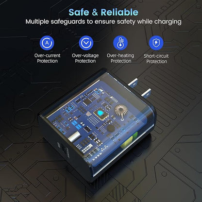 45W Super Fast Charger Type C, [3 Pack] 45 Watt USB-C Charger PD/PPS Wall Charging Block for Samsung Galaxy S25 Ultra/S25+/S25/S24/S23 Ultra/S23+/S22 Ultra/S22+/S20 Ultra, Tab S8(with 3X 6.6ft Cable)