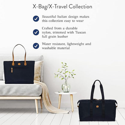 Bric's X-Bag/X-Travel 2.0 Overnight Weekender Folding Duffel Bag - 22" Carry On Bag - Navy