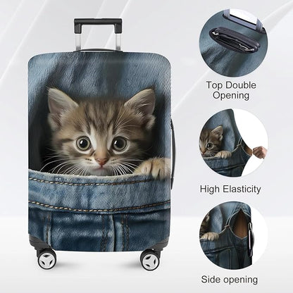 ANNA QUEEN Travel Luggage Cover Suitcase Protector Suitcase Cover Anti-Scratch,Stretchable Bag Cover Washable Durable Polyester