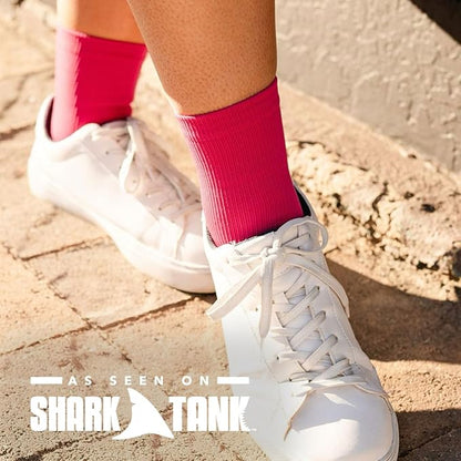 Apolla The Performance Compression Crew Socks for Men & Women, 20-30 mmHg, As Seen on Shark Tank, Ankle, No Show Sock, 1 pair