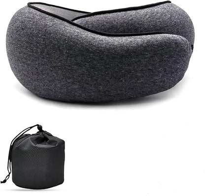 Travel Neck Pillows for Airplanes 2025 New Travel Pillow Neck Travel Pillow Memory Foam Airplane Pillow for Offices and Cars(Black)