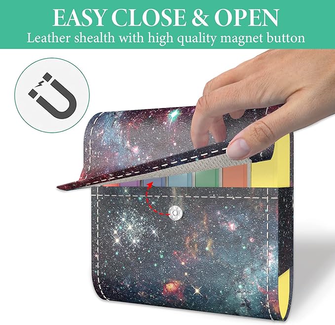 Pill Organizer,LIZIMANDU Weekly Travel Pill Case Box Medication Reminder Daily AM PM, Day Night 7 Compartments,for 4 Times A Day, 7 Days a Week-Includes Leather PU Carrying Case(Star Night)