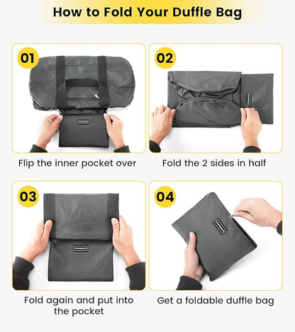 Vorspack Duffel Bag 20-24-28 Inches Foldable Gym Bag for Men Women Duffle Bag Lightweight with Inner Pocket for Travel Sports