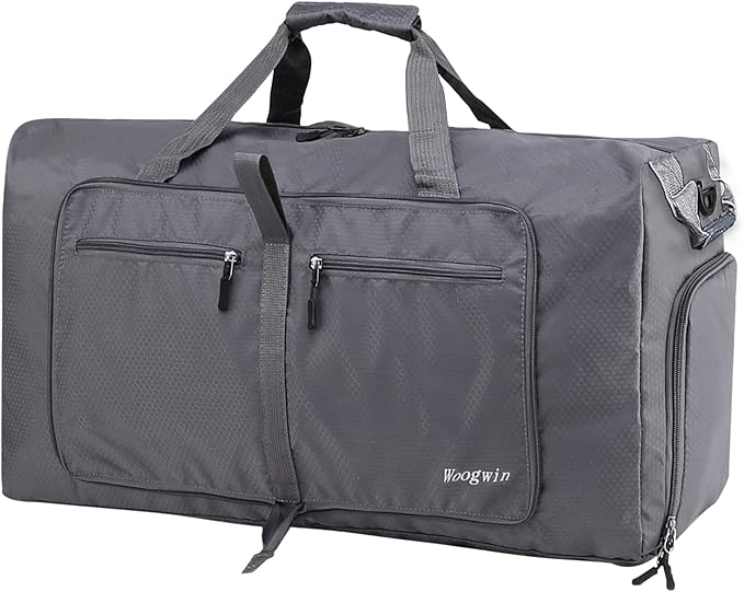 Woogwin Travel Duffel Bag Large Foldable Waterproof Overnight Bag for Beach Swim Bags Pool Sports Gym