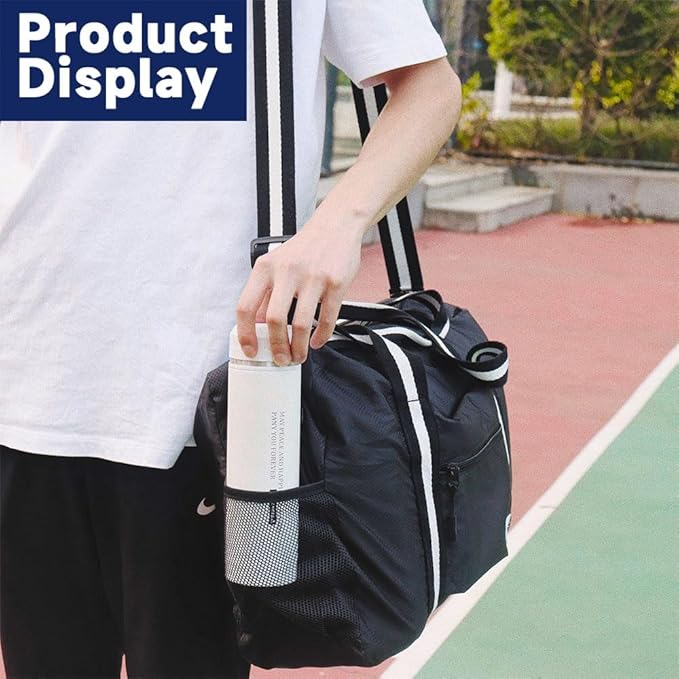 Arxus Foldable Tote Bag for Travel Expandable Lightweight Carry On Luggage 22L Packable Duffle Bag for Traveling