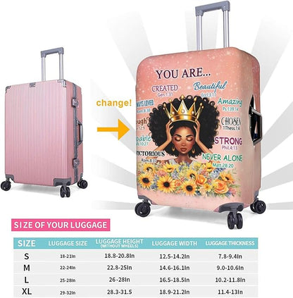 Luggage Cover Protector for Suitcase, Washable, Anti-scratch, X-Large, African American Woman