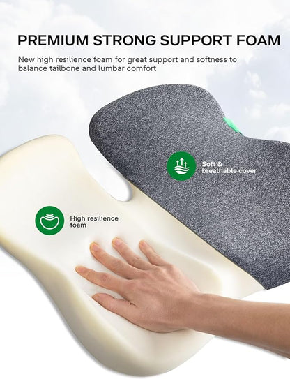 Medisana Seat Cushion, SC 100 Seat Cushions for Office Chairs, Car Seat, Wheelchair - Sciatica & Tailbone & Coccyx Pain Relief Pillow for Driver Sedentary, Christmas White Elephant Gifts for Adults