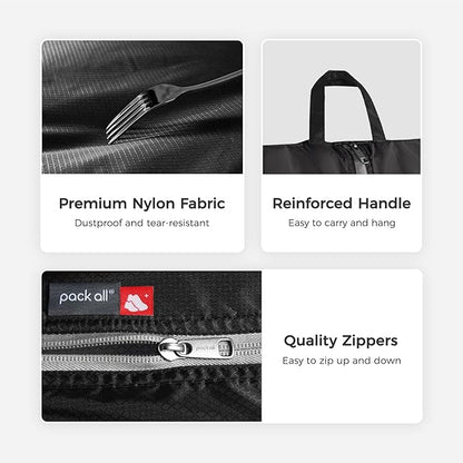 pack all Foldable Plus-Sized Shoe Bag for Travel, Water-Resistant Ultralight Shoe Pouch for Gym, Odor-Resistant Soccer Cleats Bag for Sport (Dual Pocket Version)