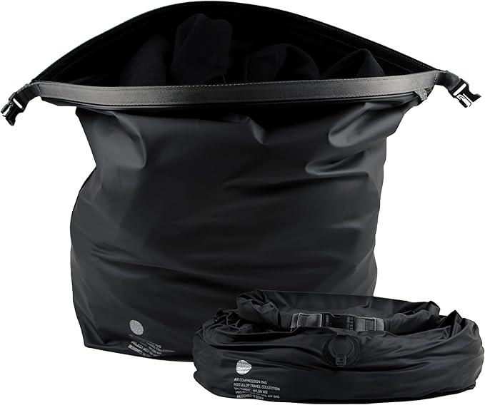 Vacuum Compression Bags for Travel, 40L Pump-Free Reusable Vacuum Bags, Waterproof Laundry Bag for Backpack and Suitcase, Space Saver Bags for Backpacking