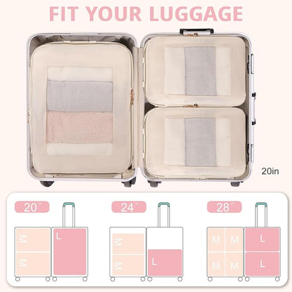 Expandable Double-Sided Compression Packing Cube，3 Set Lightweight Double Deck Organizer Bag Carry on Luggage Backpack Suitcases，Women Travel Accessories for Separate Clean and Dirty Clothes