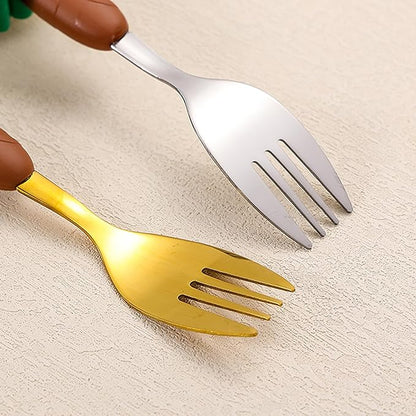 Christmas Utensil Set | Reusable Portable Cutlery Set | Stainless Steel Knife Fork Spoons Gift Box | Includes Themed Utensils (Tree/Santa/Deer/Snowman) | Ideal Christmas Gift