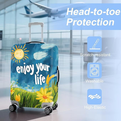 ANNA QUEEN Travel Luggage Cover Suitcase Protector Suitcase Cover Anti-Scratch,Stretchable Bag Cover Washable Durable Polyester