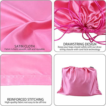 GONGKANGYUAN 6 Pack Dust Bags for Handbags – Silk Drawstring Storage Pouch, Dustproof Travel Organizer for Purses, Shoes & Boots