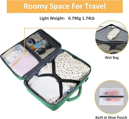 Taygeer Travel Backpack for College Woman, Lightweight Backpack for 15.6 inch Laptop with USB Charging Port, TSA Friendly Bag for Women Traveling, Back Pack Carry On Luggage for friend Gym Sport,Green